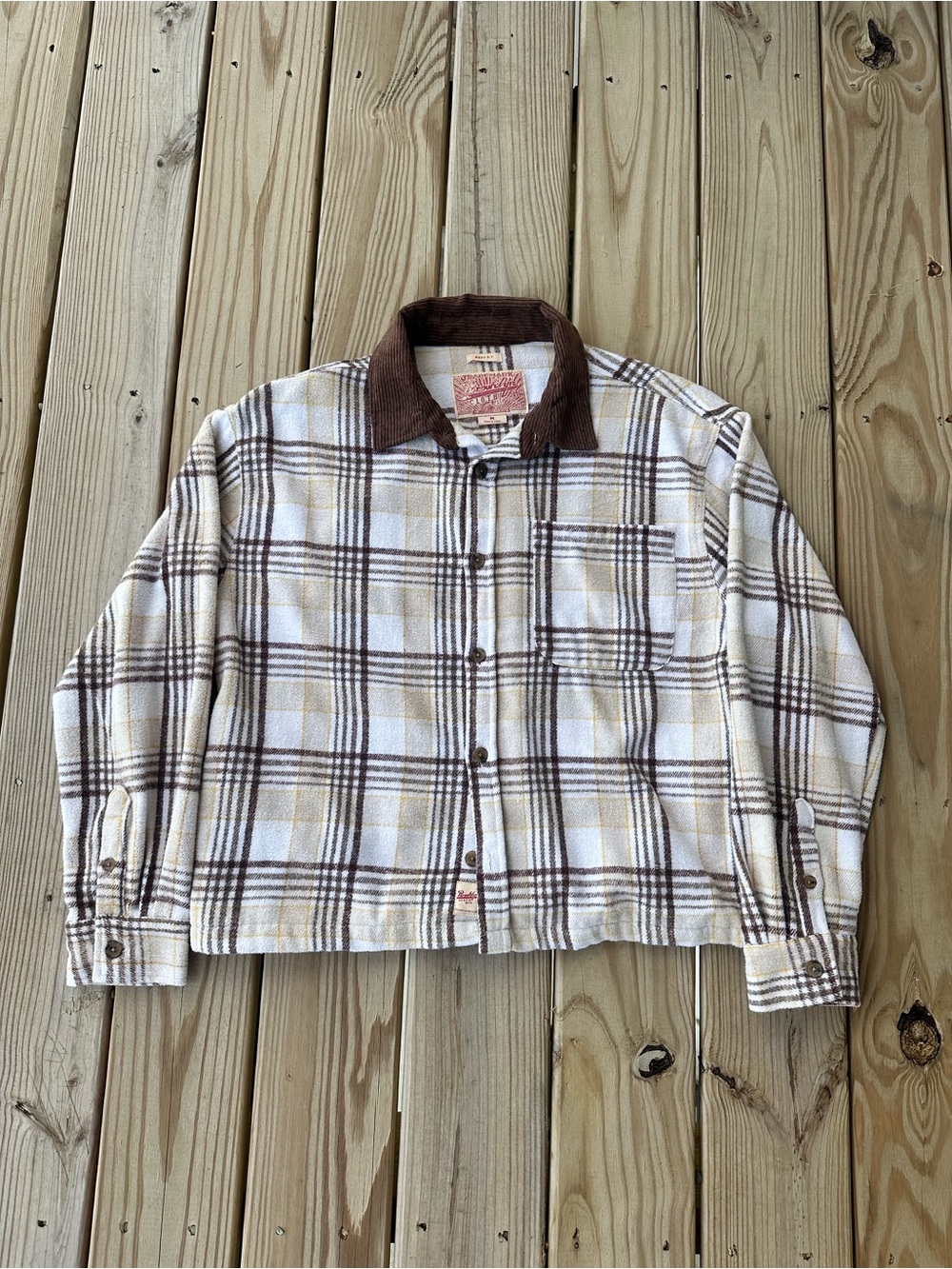 Boxy Fit Brooklyn Cloth Plaid Button-Front Flannel Shirt